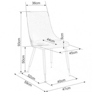 Kėdė PIANO B Velvet