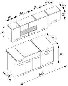 Virtuvės komplektas ALINA 240