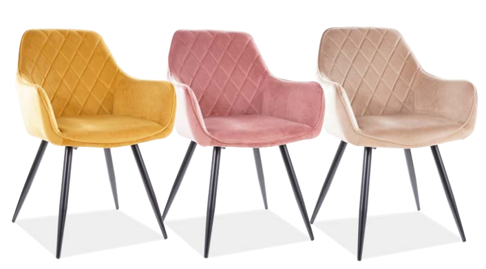 Stalas PARKER + Kėdės LINEA VELVET