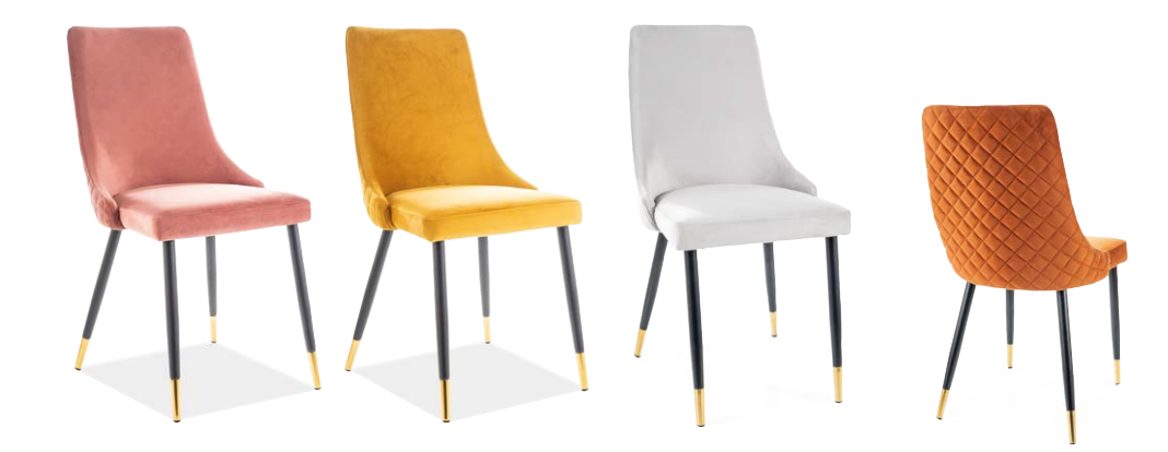 Stalas CYRYL I + Kėdės PIANO VELVET