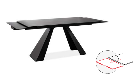 Stalas SALVADORE + Kėdės PIANO VELVET