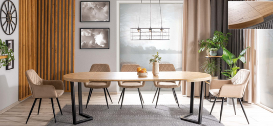 Stalas PARKER + Kėdės LINEA VELVET