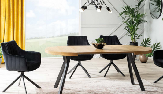 Stalas DOMINGO + Kėdė AZALIA VELVET