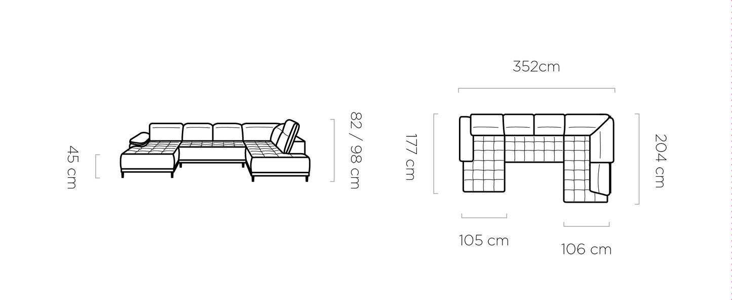 Minkštas kampas FOCUS XL