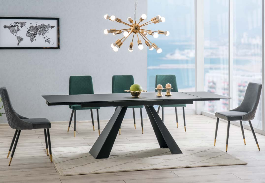 Stalas SALVADORE + Kėdės PIANO VELVET