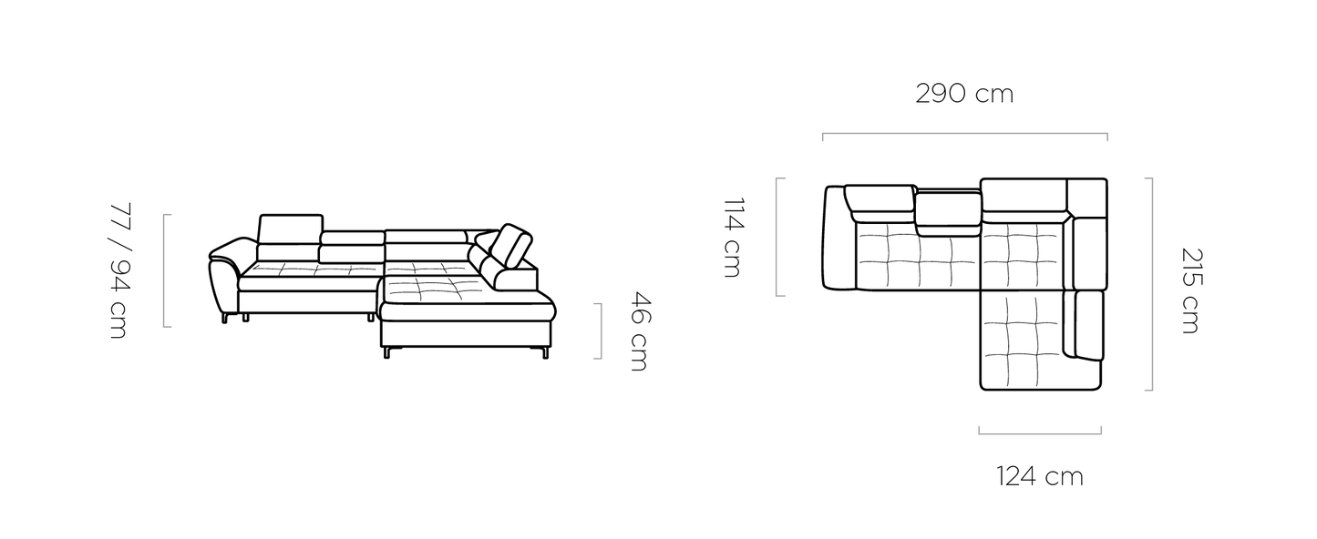 Minkštas kampas TEMPO L